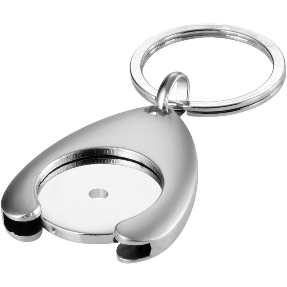 Bullet Trolley Coin Holder Key Chain / Silver